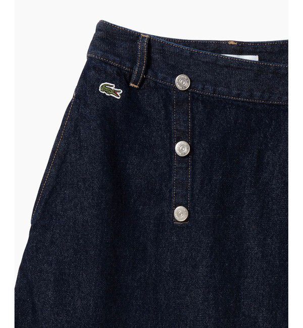 LACOSTE「アシンメトリーデニムプリーツラップスカート」|スカート|