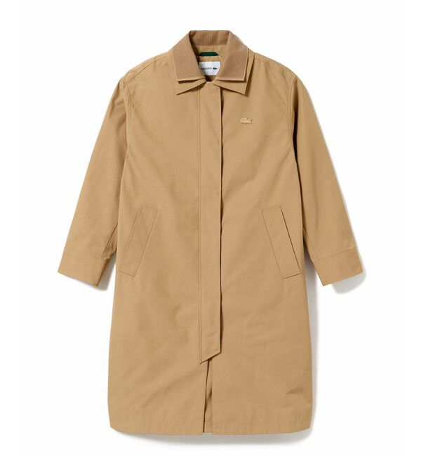 LACOSTE「ダブルカラーロングスプリングコート」|ステンカラーコート|