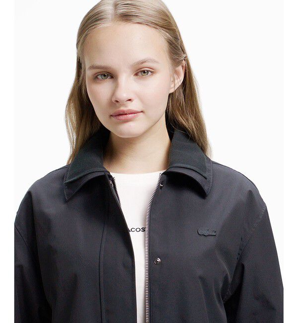 LACOSTE「ダブルカラーロングスプリングコート」|ステンカラーコート|