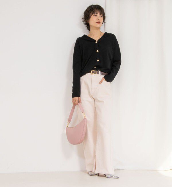 Rie Miller「【RM denim】スリットフレアハイウエストデニム」|デニム|