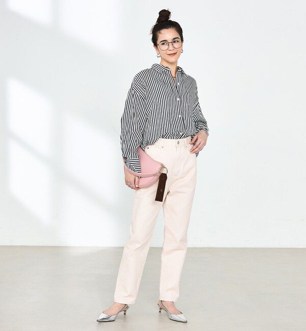 Rie Miller「【RM denim】ハイウエストスリムテーパードデニム」|デニム|