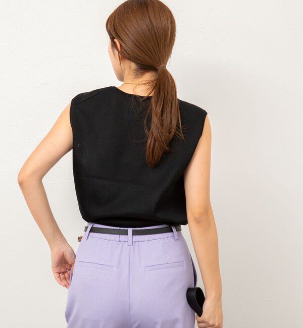 NOLLEY'S「《アンサンブル対応》ハーフシアーノースリーブプルオーバーニット」|ニット・セーター|