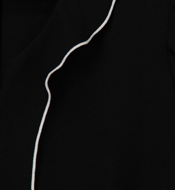 NOLLEY'S「ストレッチジョーゼット配色フリルブラウス」|シャツ・ブラウス|