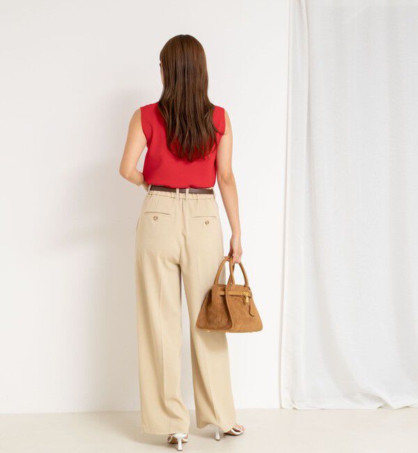 NOLLEY'S sophi「《アンサンブル対応/手洗い可能》マルチファンクション総針ノースリーブプルオーバーニット」|ニット・セーター|