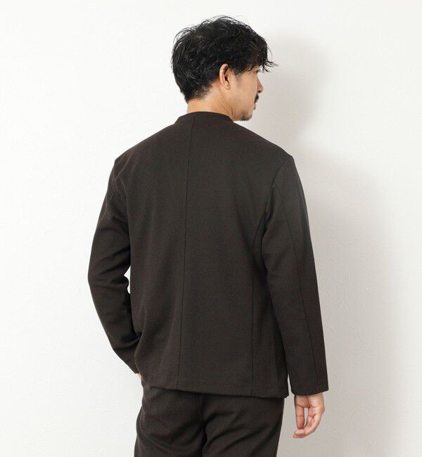 NOLLEY'S goodman「《ビジカジ/セットアップ対応》【尾州】先染めウォッシャブルノーカラーカーディガンジャケット 25AW」|ノーカラージャケット|