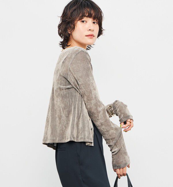 NOLLEY'S「フロッキーチュールカーディガン」|カーディガン|