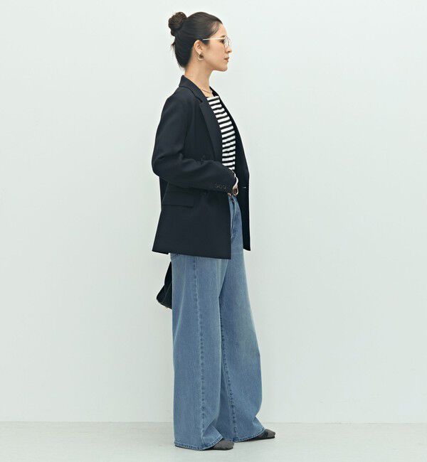 NOLLEY'S「《セットアップ対応》ウォッシャブルウール調ストレッチダブルジャケット」|テーラードジャケット|
