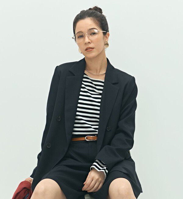 NOLLEY'S「《セットアップ対応》ウォッシャブルウール調ストレッチダブルジャケット」|テーラードジャケット|