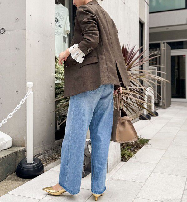 NOLLEY'S「《セットアップ対応》ウォッシャブルウール調ストレッチダブルジャケット」|テーラードジャケット|