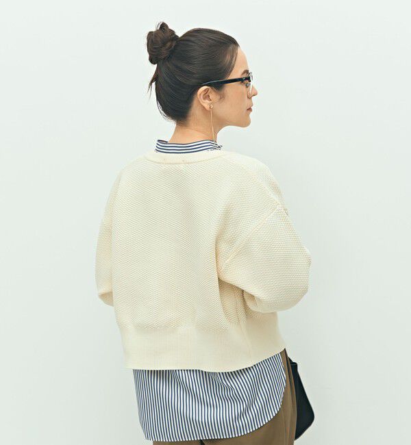 NOLLEY'S「《手洗い可能》鹿の子編みクルーネックカーディガン」|カーディガン|