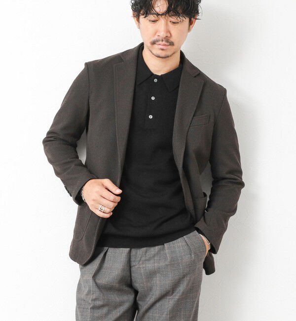 NOLLEY'S goodman「14G成型 ウォッシャブル NSN長袖ポロニット 25AW」|ニット・セーター|