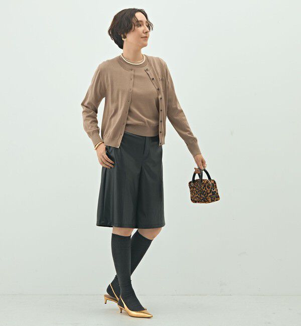 NOLLEY'S sophi「《アンサンブル対応》《手洗い可能》ウール100クルーネックカーディガン」|カーディガン|