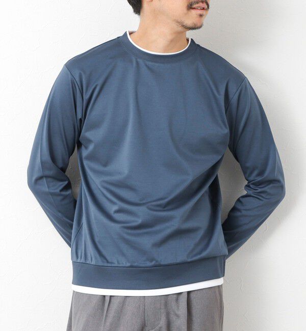 NOLLEY'S goodman「ハイゲージ スーピマコットン ダブルカラーTee 25AW」|Tシャツ・カットソー|グレイッシュブルー