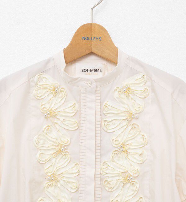 NOLLEY'S「【SOI-MeME/ソワメム】コードエンブロイダリーパールブラウス」|シャツ・ブラウス|
