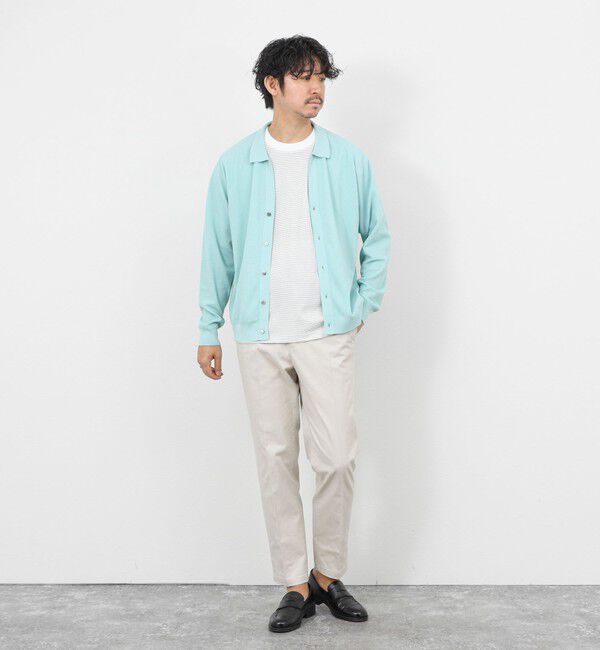NOLLEY'S goodman「《SERIYA Cotton》吸湿カノコ襟付きカーディガン 26SS」|カーディガン|