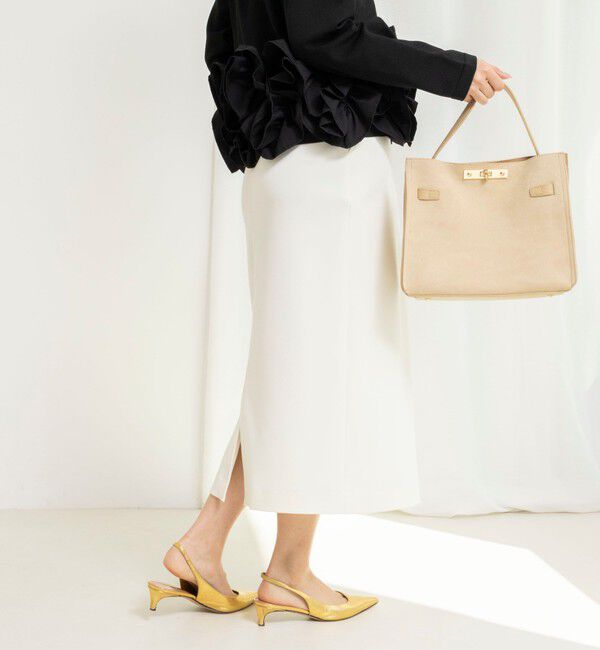 NOLLEY'S「ウォッシャブルニットジョーゼットタイトスカート」|タイト|