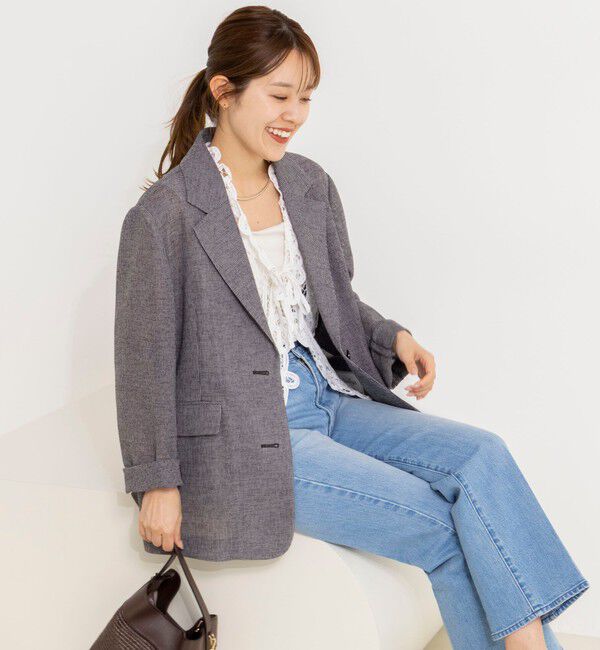 NOLLEY'S「ウォッシャブルカラミオーバージャケット」|テーラードジャケット|