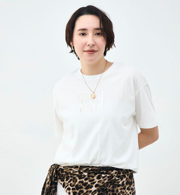 NOLLEY'S sophi「ウォッシャブルオーバーサイズロゴTシャツ」|Tシャツ・カットソー|