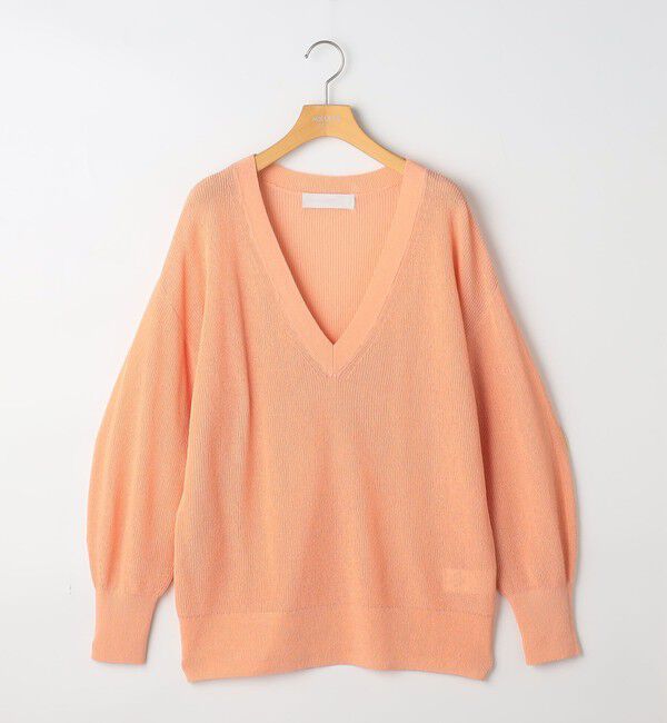 NOLLEY'S sophi「《手洗い可能》ペーパー混深V片畦プルオーバー」|ニット・セーター|