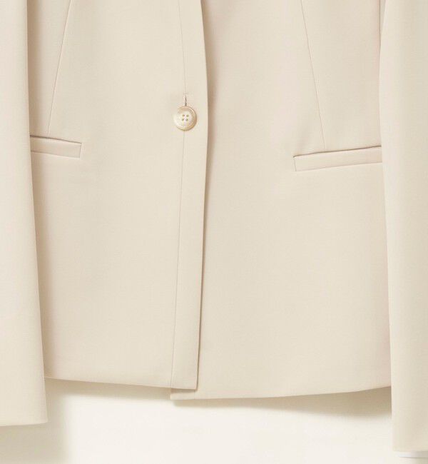 NOLLEY'S sophi「《セットアップ対応》ウォッシャブル2WAYツイルストレッチジャケット」|ノーカラージャケット|