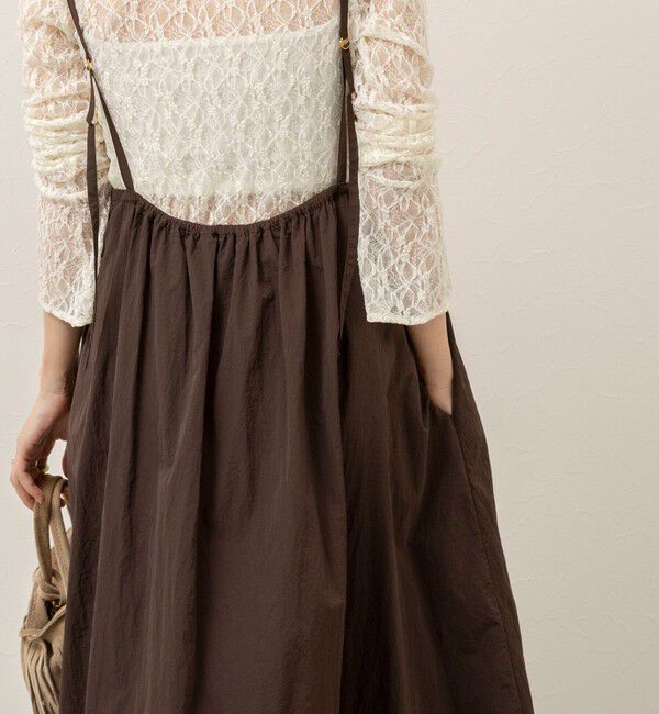 MAQWEL「【MAQWEL/マクウェル】ウォッシャブルソフトタフタワンピース」|ワンピース|