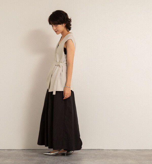 MAQWEL「【MAQWEL/マクウェル】ウォッシャブルソフトタフタワンピース」|ワンピース|