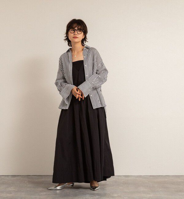 MAQWEL「【MAQWEL/マクウェル】ウォッシャブルソフトタフタワンピース」|ワンピース|