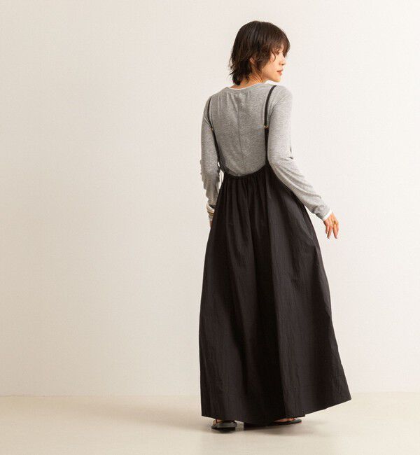 MAQWEL「【MAQWEL/マクウェル】ウォッシャブルソフトタフタワンピース」|ワンピース|