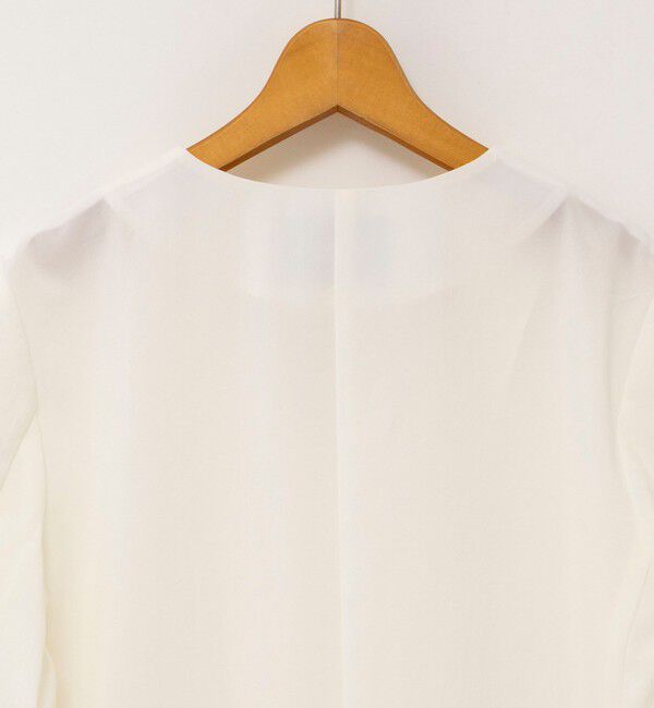 NOLLEY'S「ウォッシャブル高機能半袖ジャケット」|ノーカラージャケット|