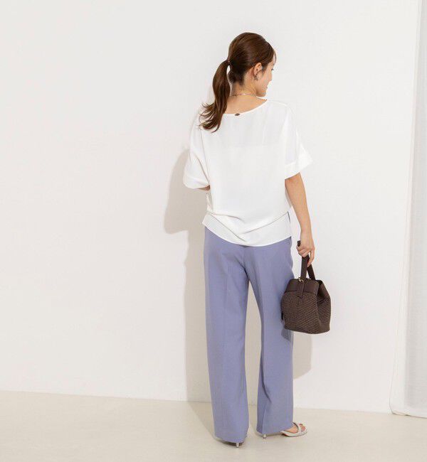 NOLLEY'S「【WEB＆一部店舗限定カラー】《セットアップ対応》ジョーゼットＶネックプルオーバー」|シャツ・ブラウス|