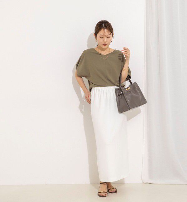 NOLLEY'S「【WEB＆一部店舗限定カラー】《セットアップ対応》ジョーゼットＶネックプルオーバー」|シャツ・ブラウス|