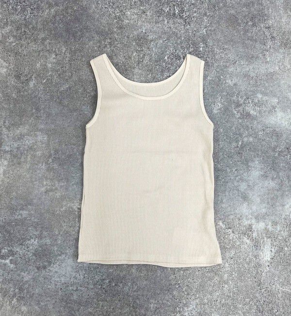 fredy emue「ニットライクテレコタンクトップ」|Tシャツ・カットソー|アイボリー