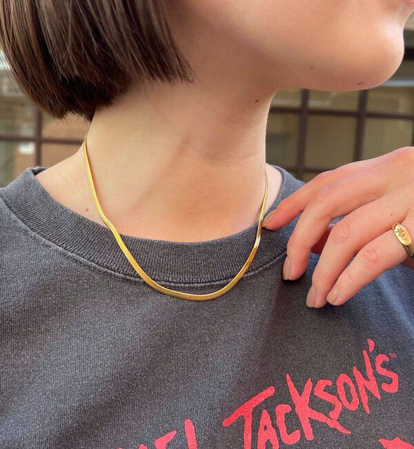 fredy emue「ステンレスフラットチェーンネックレス」|ネックレス|ゴールド