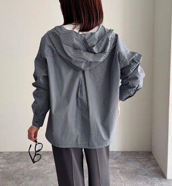 fredy emue「ストライプフーディーシャツ」|シャツ・ブラウス|
