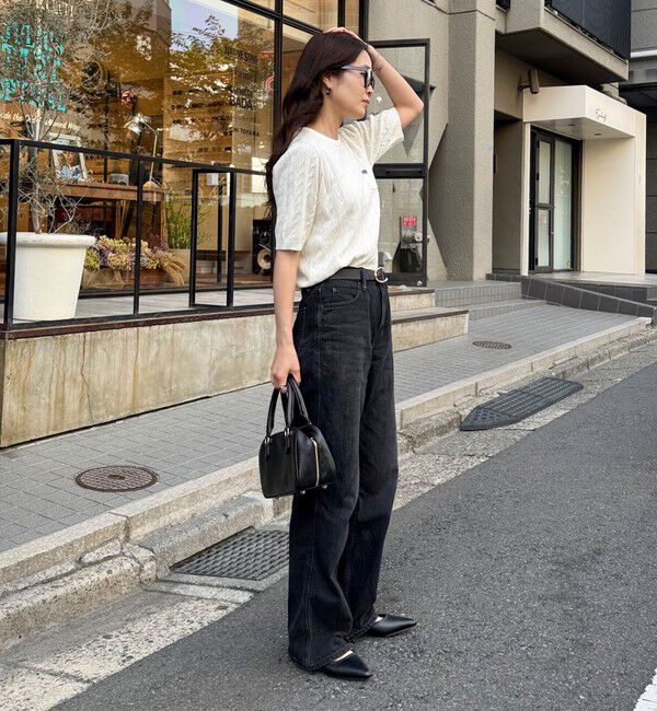 fredy emue「FR刺繍ケーブル柄ポケ付きプルオーバー」|ニット・セーター|