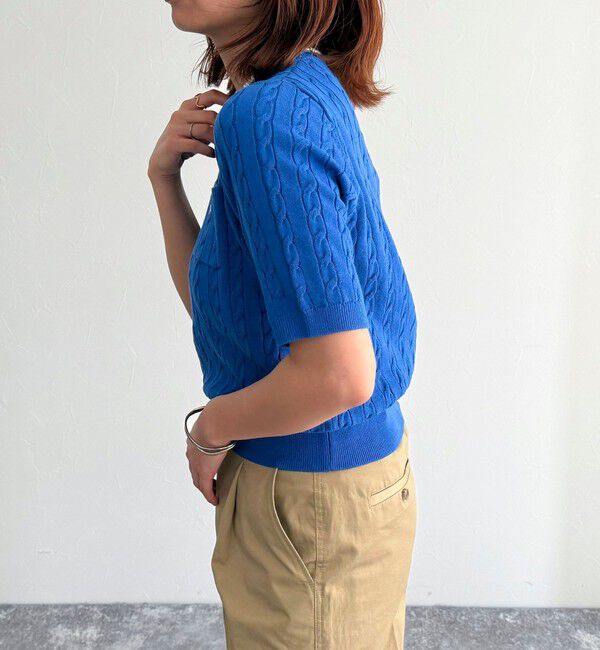 fredy emue「FR刺繍ケーブル柄ポケ付きプルオーバー」|ニット・セーター|