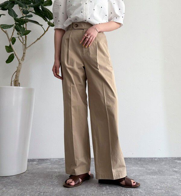 fredy emue「【低身長サイズ34有り】チノタックパンツ」|チノ|