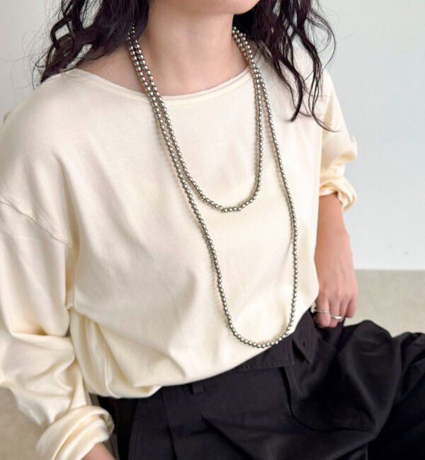 fredy emue「パール／メタルマルチロングネックレス」|ネックレス|