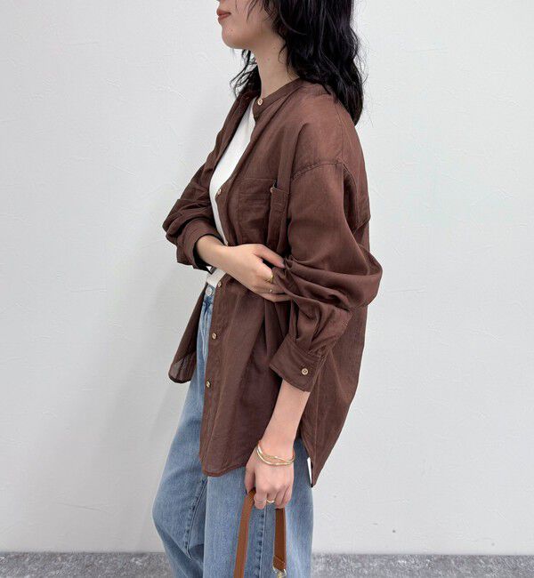 fredy emue「ラミーバンドカラーシャツ」|シャツ・ブラウス|