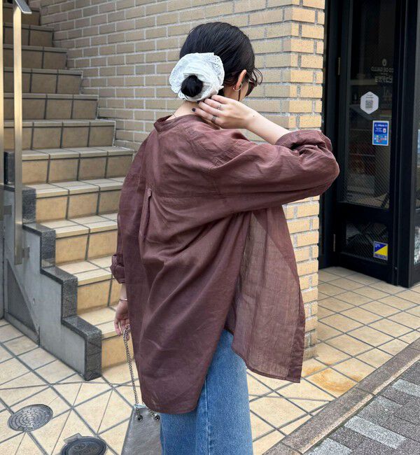 fredy emue「ラミーバンドカラーシャツ」|シャツ・ブラウス|