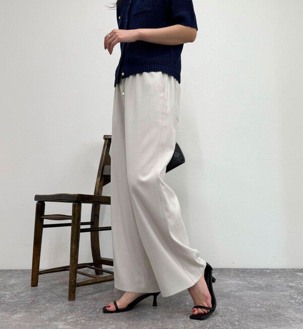 fredy emue「【低身長サイズ34有り】ドライポリイージーセミワイドパンツ」|チノ|