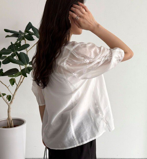 fredy emue「2WAYシアー袖ボリュームブラウス」|シャツ・ブラウス|