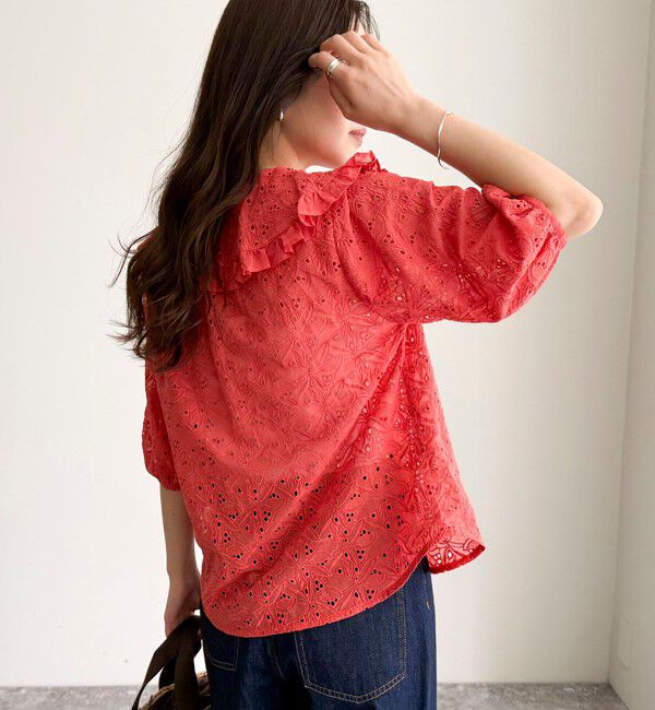 fredy emue「レースフリルカラーブラウス」|シャツ・ブラウス|