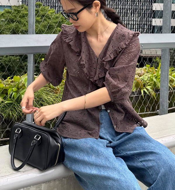 fredy emue「レースフリルカラーブラウス」|シャツ・ブラウス|