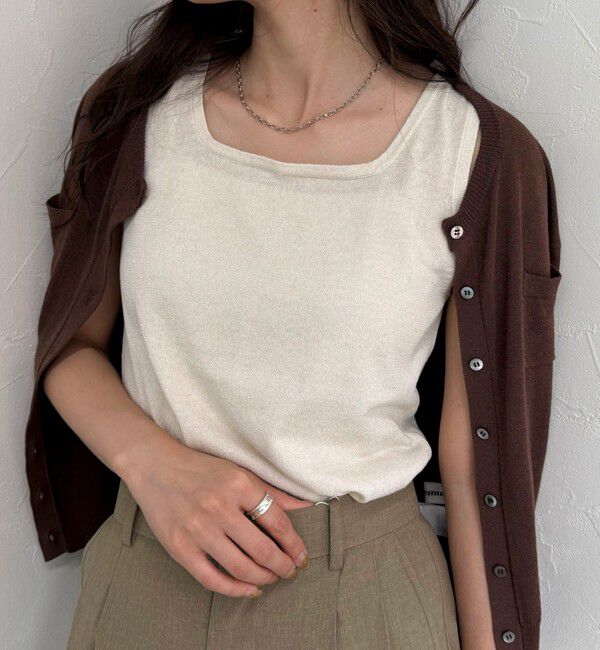 fredy emue「ラメニットタンクトップ」|タンクトップ|オフホワイト