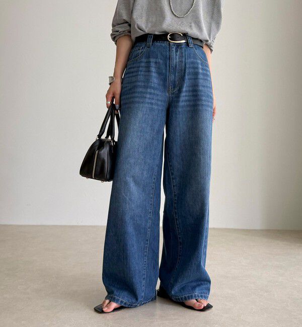 fredy emue「カラーストレートデニムパンツ」|デニム|