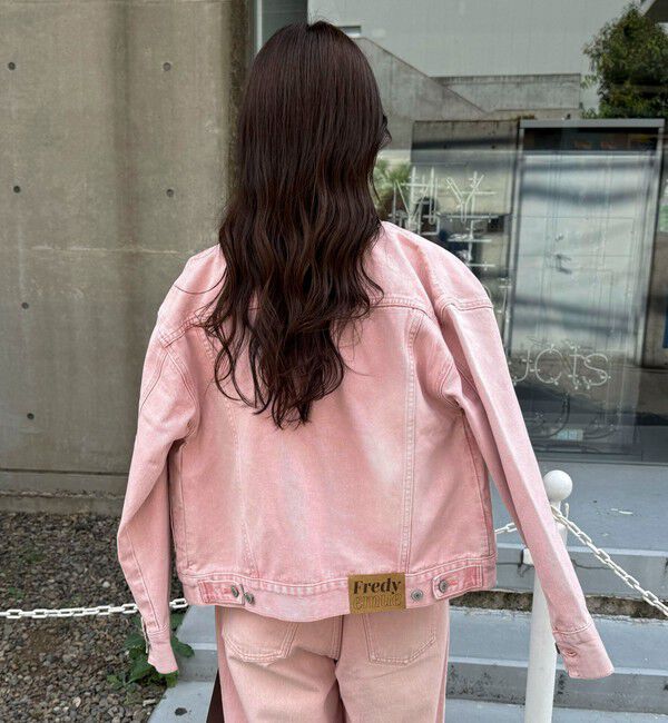 fredy emue「ノーカラーコンパクトデニムジャケット」|デニムジャケット|