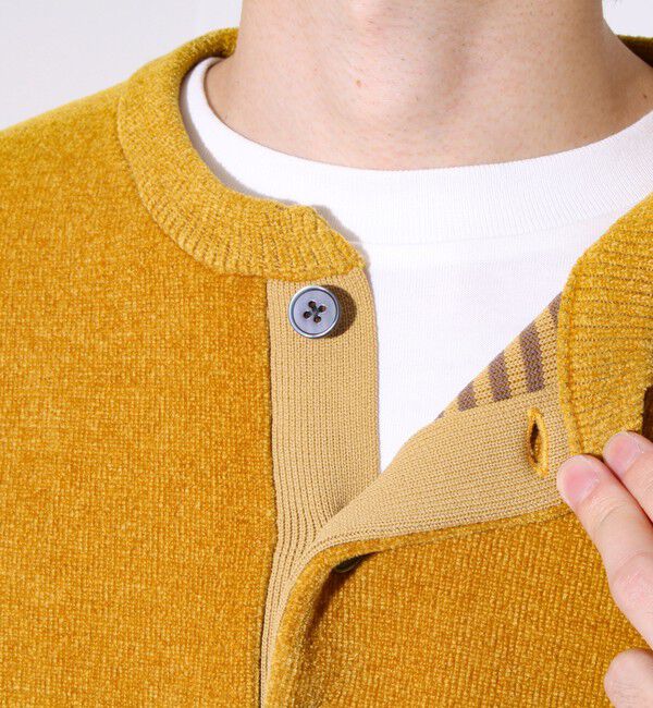 GLOSTER「【昨年人気アイテム再登場！チクチクしないニット】モールバックボーダー ヘンリーネックニット」|ニット・セーター|