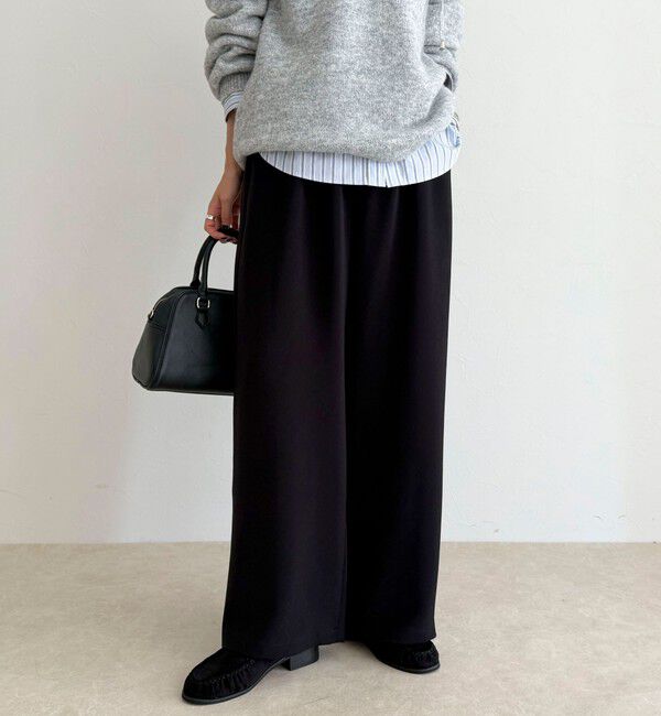 fredy emue「【リピーター続出！/高身長サイズあり】とろみWarmストレートイージーパンツ」|チノ|