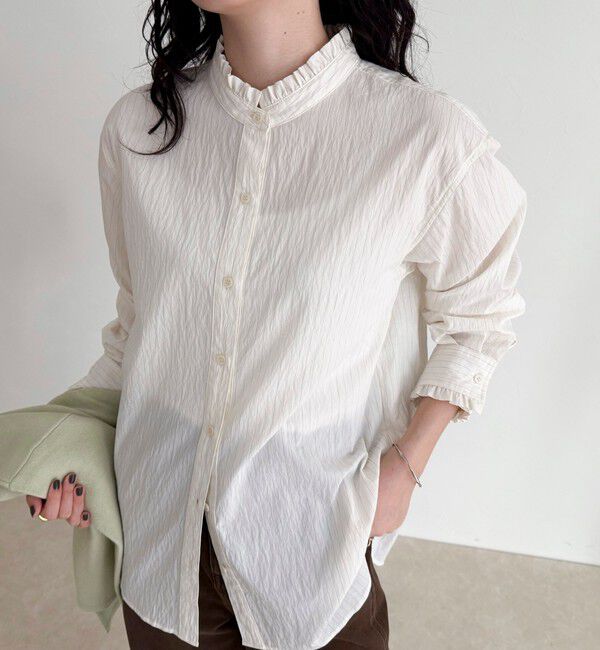 fredy emue「バンドカラーフリルシャツ」|シャツ・ブラウス|